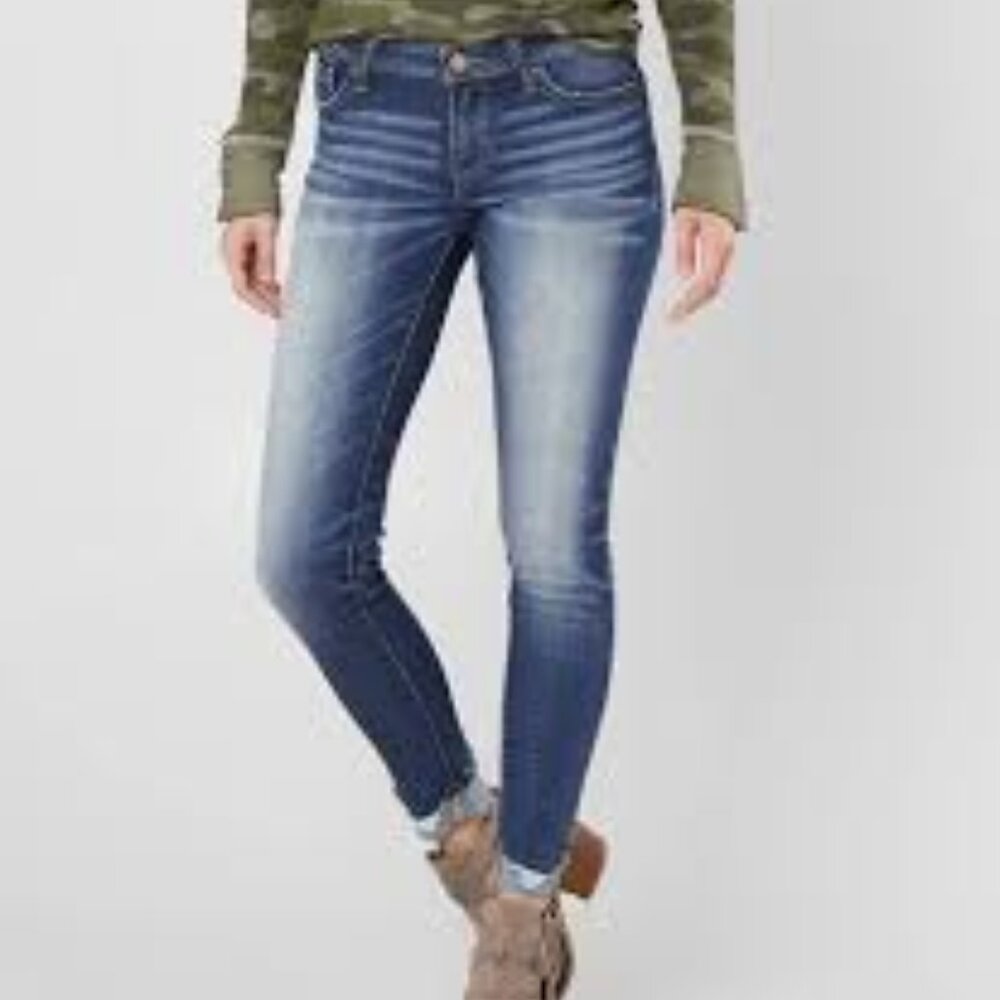 Buckle Black Jeans Womens 27x32 Fit No 53 Skinny Stretch Blue Denim